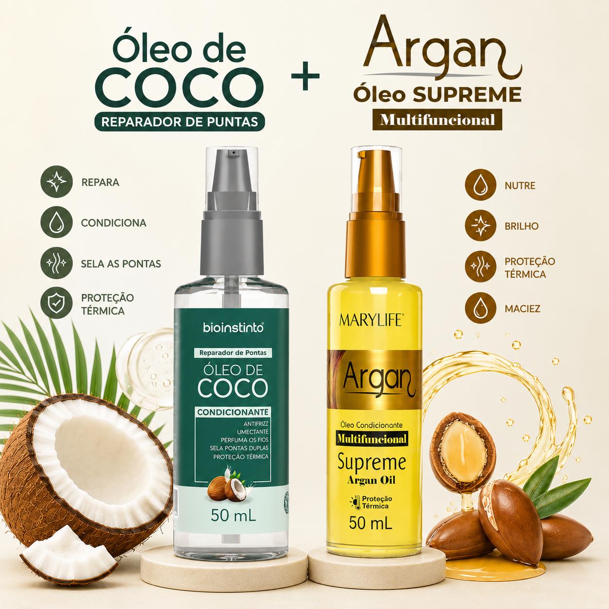 Kit-óleococo-aceiteargan Kit Aceite de Argán Supreme + Óleo de Coco - Imagen 1